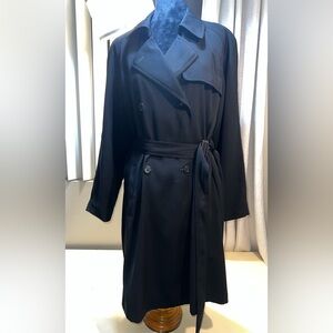 Gallery Vintage Classic Black Women's Trench Coat